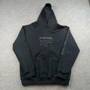 MrBeast Hoodie Youth 16 Black Investor Club Graphic‎ Pullover Fleece Sweatshirt